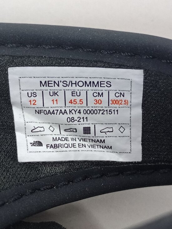 The North Face Mens 12 Black Lightweight Tri-lug Outsole Base Camp Flip Flops II main image 5